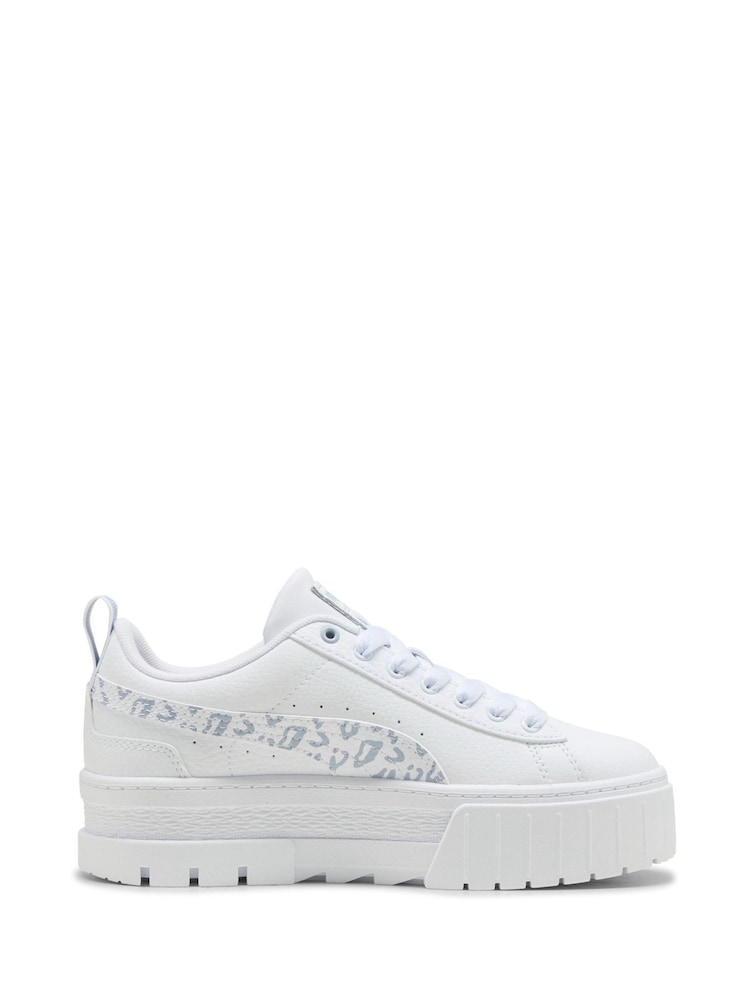 Puma White Mayze Wild Youth Trainers - Image 2 of 6