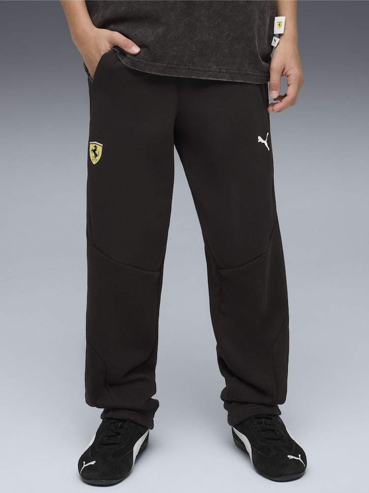 Puma Black Scuderia Ferrari Pants Youth Trousers - Image 2 of 5 Puma Black Scuderia Ferrari Pants Youth Trousers - Image 2 of 5