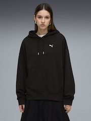 Puma Black Wardrobe Essentials Oversized Hoodie - Image 1 of 4