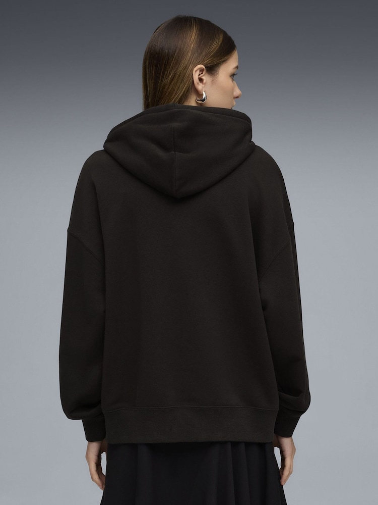Puma Black Wardrobe Essentials Oversized Hoodie - Image 2 of 4
