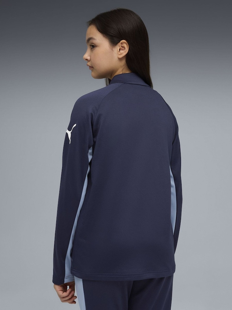 Puma Blue Individualliga Quarter-Zip T-Shirt - Image 2 of 6