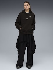Puma Black Wardrobe Essentials Oversized Hoodie - Image 3 of 5