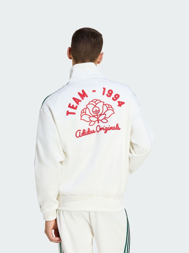 adidas Originals White Firebird Roses Track Top - Image 2 of 5 adidas Originals White Firebird Roses Track Top - Image 2 of 5
