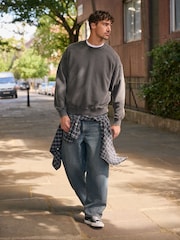 Blau - Jeans mit gedrehtem Saum - Bild 1 von 9