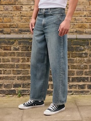 Blau - Jeans mit gedrehtem Saum - Bild 2 von 9