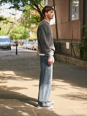 Blau - Jeans mit gedrehtem Saum - Bild 3 von 9