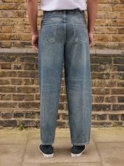 Blau - Jeans mit gedrehtem Saum - Bild 4 von 9