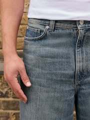 Blau - Jeans mit gedrehtem Saum - Bild 6 von 9