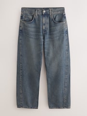 Blau - Jeans mit gedrehtem Saum - Bild 7 von 9