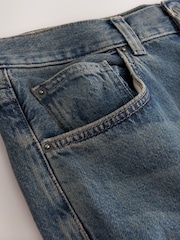 Blau - Jeans mit gedrehtem Saum - Bild 8 von 9