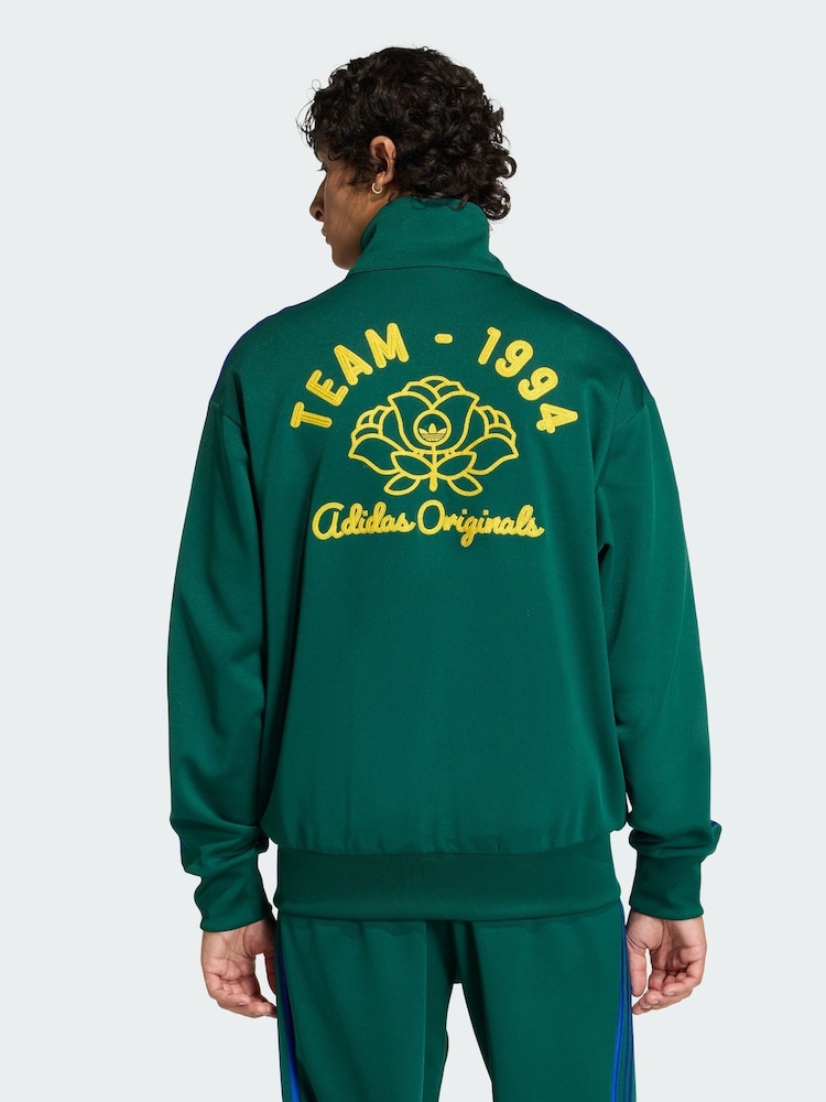 adidas Originals Green Firebird Roses Track Top - Image 2 of 5 adidas Originals Green Firebird Roses Track Top - Image 2 of 5