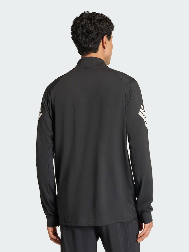 adidas Black adi365 Iconic 1/2 Zip Sweatshirt - Image 2 of 5