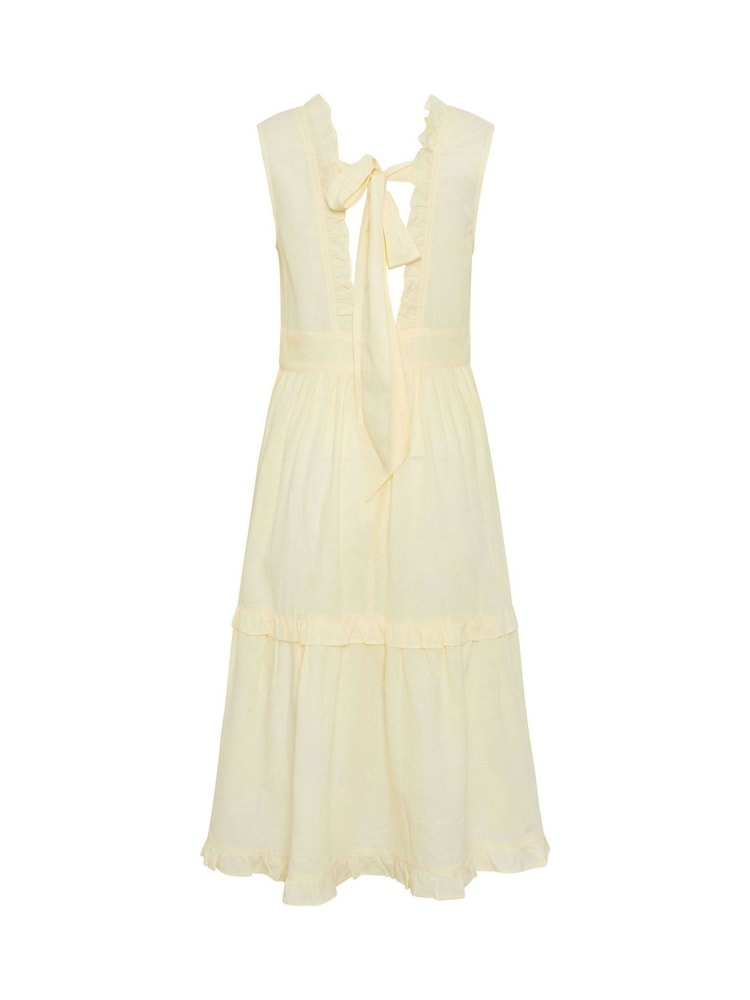 PixieGirl Petite Yellow Tie Back Tiered Dress - Image 6 of 6 PixieGirl Petite Yellow Tie Back Tiered Dress - Image 6 of 6