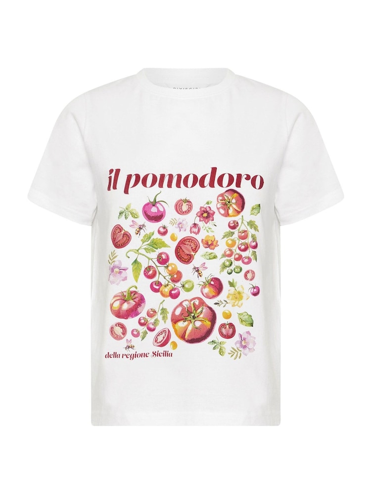 PixieGirl Petite White Tomato Graphic T-Shirt - Image 2 of 2