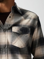 Monochrome Check Western Styling Long Sleeve Shirt - Image 2 of 8