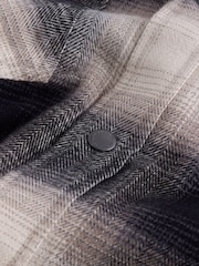 Monochrome Check Western Styling Long Sleeve Shirt - Image 8 of 8