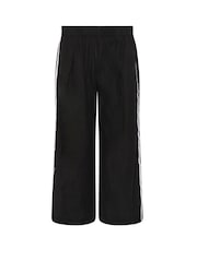 PixieGirl Petite Black Linen Blend Side Stripe Wide Leg Trousers - Image 5 of 5