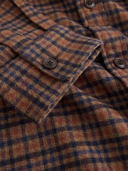 Charcoal Blue Textured Check Long Sleeve Shirt - Image 9 of 9