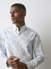 White/Blue Hamish - Printed Christmas Shirt - Bild 1 von 10