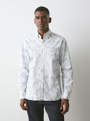 White/Blue Hamish - Printed Christmas Shirt - Bild 3 von 10