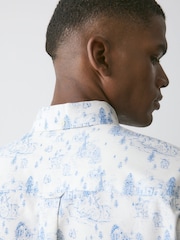 White/Blue Hamish - Printed Christmas Shirt - Bild 5 von 10