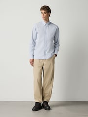 Ecru Stretch Oxford Short Sleeve Shirt - Image 2 of 8