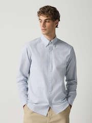 Ecru Stretch Oxford Short Sleeve Shirt - Image 4 of 8