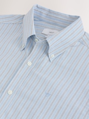 Ecru Stretch Oxford Short Sleeve Shirt - Image 8 of 8