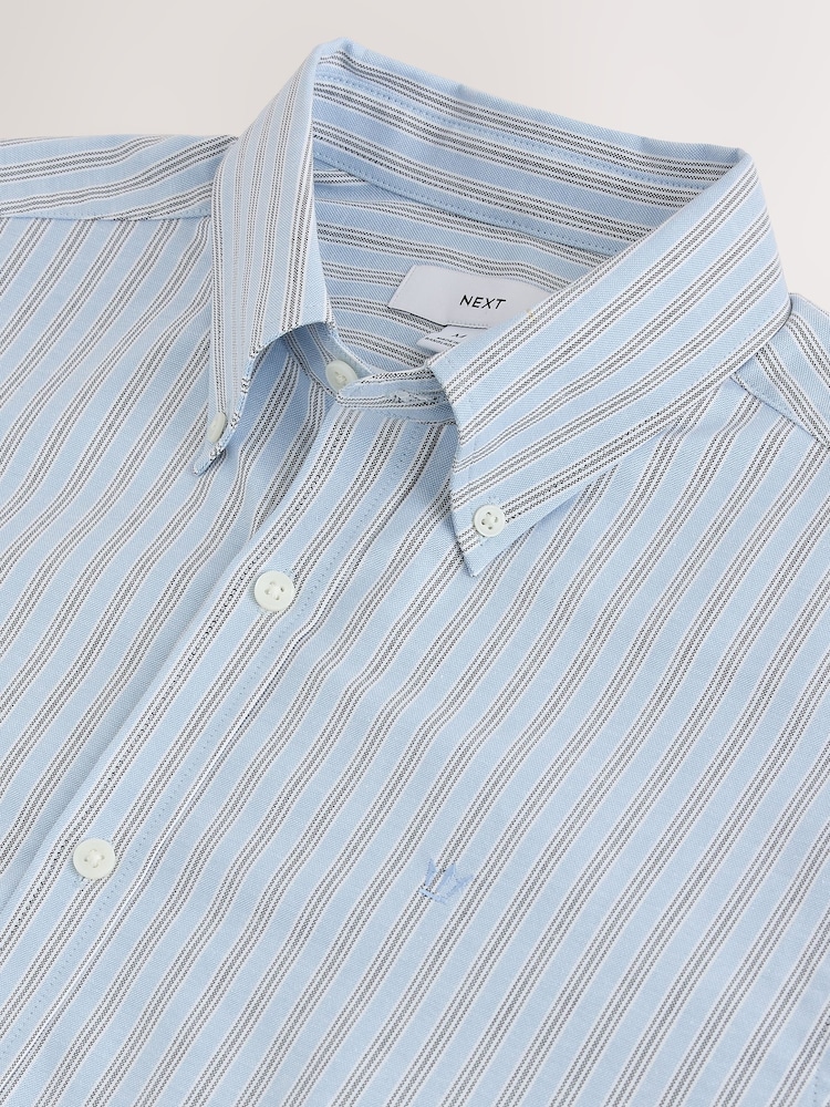 Ecru Stretch Oxford Short Sleeve Shirt - Image 8 of 8 Ecru Stretch Oxford Short Sleeve Shirt - Image 8 of 8