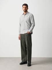 Grey Chambray Twin Pocket Long Sleeve Shirt - Image 2 of 9