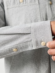 Grey Chambray Twin Pocket Long Sleeve Shirt - Image 5 of 9