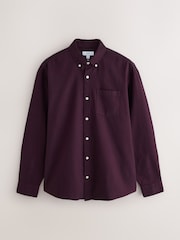 Burgundy Red Brushed Oxford Long Sleeve Shirt - Image 1 of 3