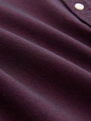 Burgundy Red Brushed Oxford Long Sleeve Shirt - Image 2 of 3