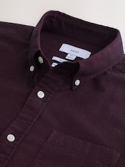 Burgundy Red Brushed Oxford Long Sleeve Shirt - Image 3 of 3