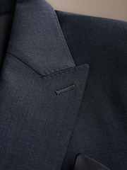 Ածխագույն մոխրագույն - Signature 100% Wool Double Breasted Tailored Fit Suit Jacket - Պատկեր 11 11-ից