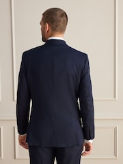 Mornarica - Signature 100% Wool Double Breasted Tailored Fit Suit Jacket - Slika 3 iz 4