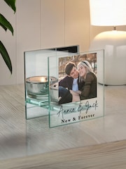 Personalised Photo Upload Glass Tealight by PMC - Image 1 of 4