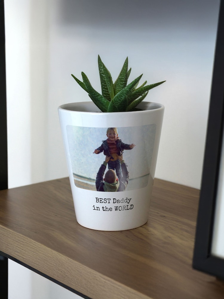 Personalised Photo Upload Plant Pot by PMC - Image 2 of 4