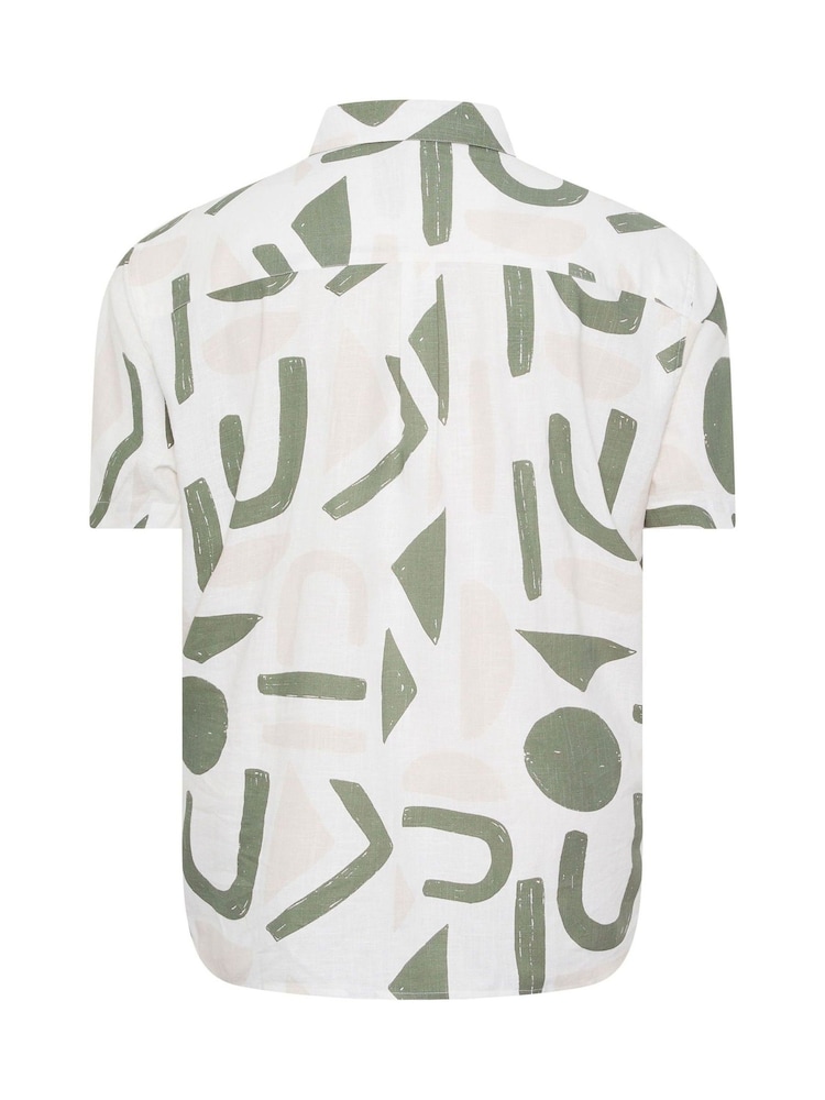 BadRhino Big & Tall Green Abstract Shirt - Image 3 of 3
