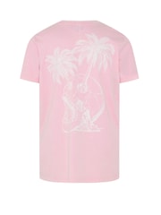BadRhino Big & Tall Pink Acid Wash Skull T-Shirt - Image 5 of 5