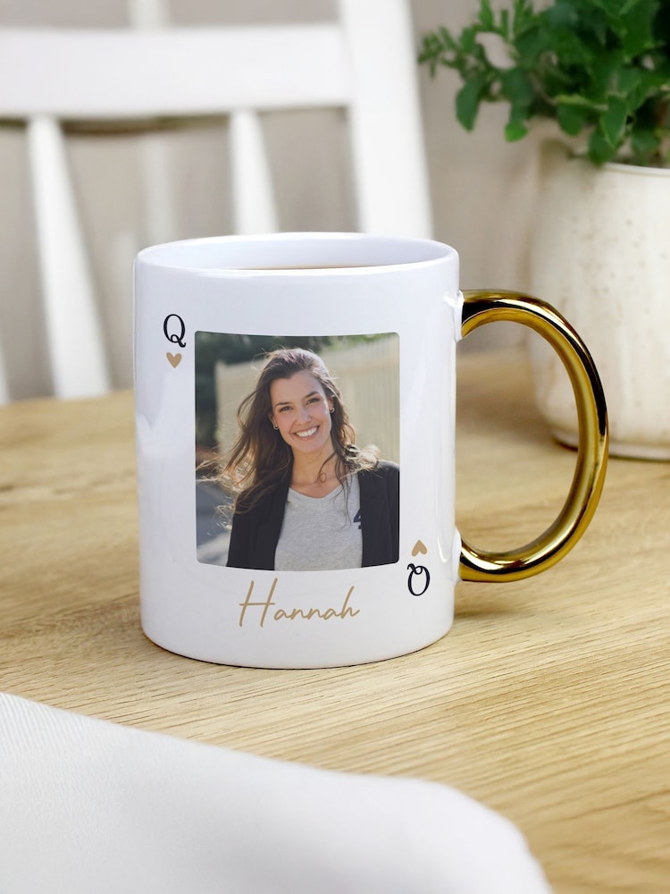 Personalised Photo Upload Queen Of Hearts Mug by PMC - Image 1 of 3