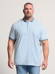 BadRhino Big & Tall Blue Chambray Pocket Polo Shirt - Image 1 of 6