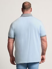 BadRhino Big & Tall Blue Chambray Pocket Polo Shirt - Image 2 of 6
