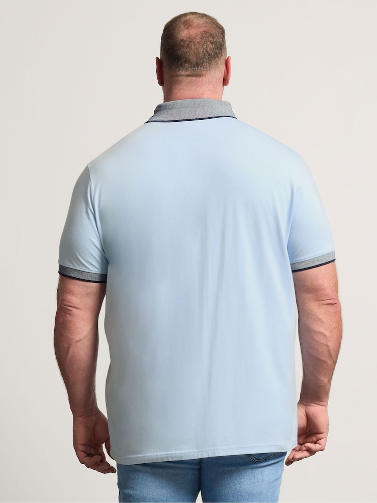 BadRhino Big & Tall Blue Chambray Pocket Polo Shirt - Image 2 of 6