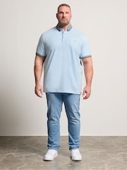 BadRhino Big & Tall Blue Chambray Pocket Polo Shirt - Image 3 of 6