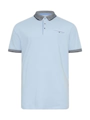 BadRhino Big & Tall Blue Chambray Pocket Polo Shirt - Image 5 of 6