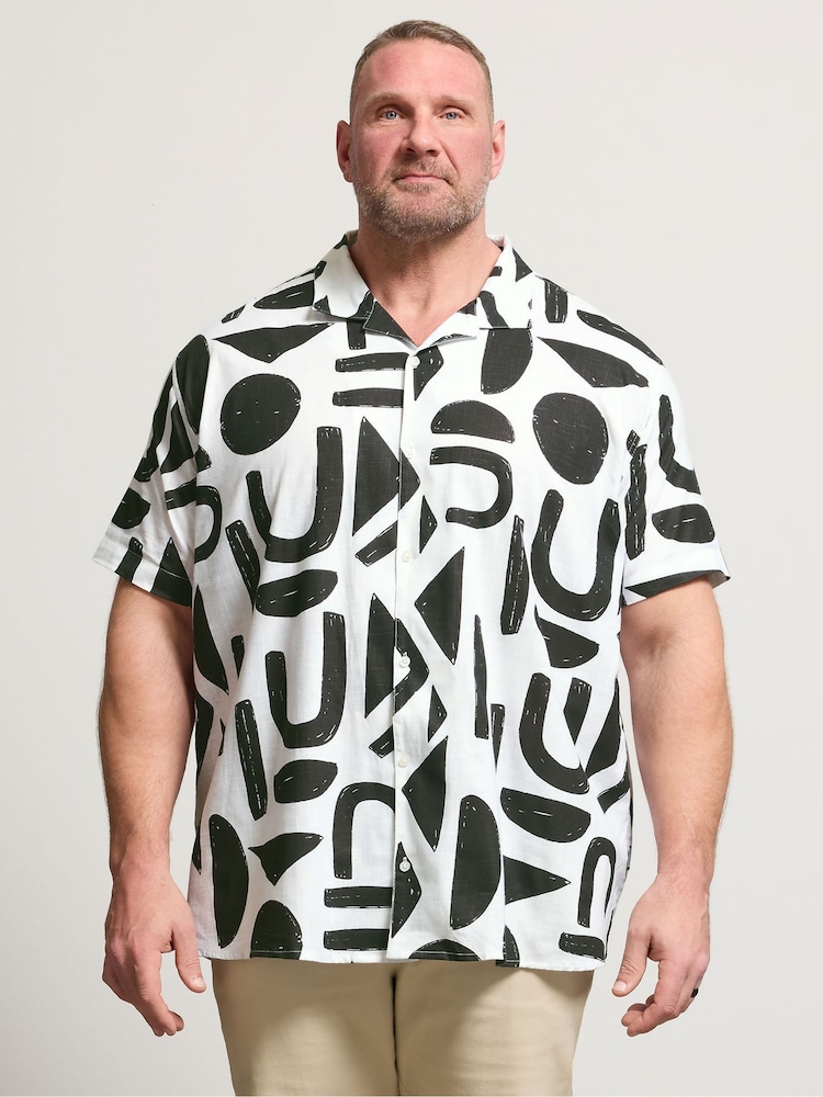 BadRhino Big & Tall Black Printed Shirt - Image 1 of 5