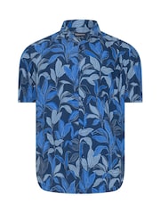 BadRhino Big & Tall Blue Printed Shirt - Image 5 of 6