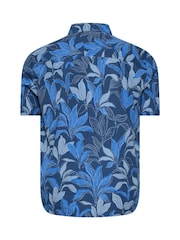BadRhino Big & Tall Blue Printed Shirt - Image 6 of 6