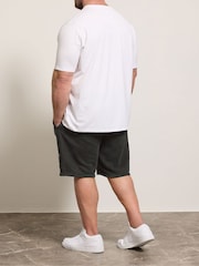 BadRhino Big & Tall Black Japanese Printed Sweat Shorts - Image 3 of 6